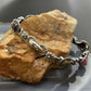 Carolyn Pollack Sterling Silver 7 Oval Multi-Stone 8" Decorated Link Bracelet For Women