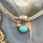 Vintage Liquid Silver 10 Strands w/Pendant Bear & Turquoise Necklace For Women