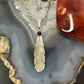 Anthony Gatewood Sterling Silver Onyx Beads Feather Pendant For Women