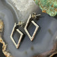 Carolyn Pollack Sterling Silver Diamond Shape Hammered Hoop Earrings For Women