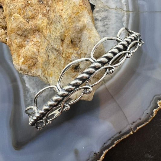 Carolyn Pollack Sterling Silver Thin Rope Decorated Bracelet For Women