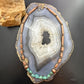 Southwestern Style 4.5-6mm Copper Navajo Pearl,Cylinder&Turquoise Beads Necklace
