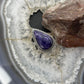 Sterling Silver Southwestern Style Teardrop Charoite Ring Size 8.5 For Women