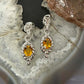 Carolyn Pollack Sterling Silver Faceted Citrine Dangle Earrings For Women