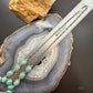 Sterling Silver Southwestern Style Mohave Turquoise Naja Necklace For Women