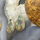 Sterling Silver Southwestern Style Teardrop Turquoise Dangle Earrings For Women