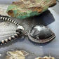 Sterling Silver Southwestern Style White Buffalo Heart Pendant For Women #1