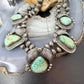 Signed Vintage Native American Sterling Silver Royston Turquoise Necklace For Women