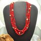 Carolyn Pollack Brass 5 Strands Red Jasper Beads 17"-20" Necklace For Women