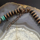 Southwestern Style Copper 8mm Navajo Pearl Saucer & Turquoise Disk Necklace For Women