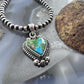 Sterling Silver Southwestern Style Sonora Gold Turquoise Heart Pendant For Women