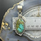 Sterling Silver Southwestern Style Oval Turquoise Decorated Pendant For Woman