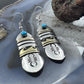 Tommy & Rosita Singer Sterling Silver & Gold Filled Turquoise Dangle Earrings  For Women #3