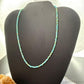 Sterling Silver Southwestern Style 3mm Faceted Turquoise Beads 17" Necklace For Women