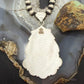 Sterling Silver Southwestern Style Oval Shattuckite & Spiny Oyster Decorated Pendant For Women