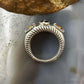 Carolyn Pollack Sterling Silver Faceted Citrine & Tourmaline Ring Size 5.25 For Women