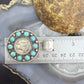 Genuine 1943 90% Silver Mercury Dime Coin w/Mohave Turquoise Unisex Pendant
