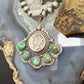 Sterling Silver Southwestern Style 1941 Mercury Dime & Sonora Gold Turquoise Pendant