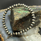 Sterling Silver 5mm Navajo Pearl Beads Stretch Bracelet For Women