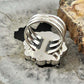 Sterling Silver Southwestern Style Mohave Turquoise Cluster Ring Size 7.5 For Women
