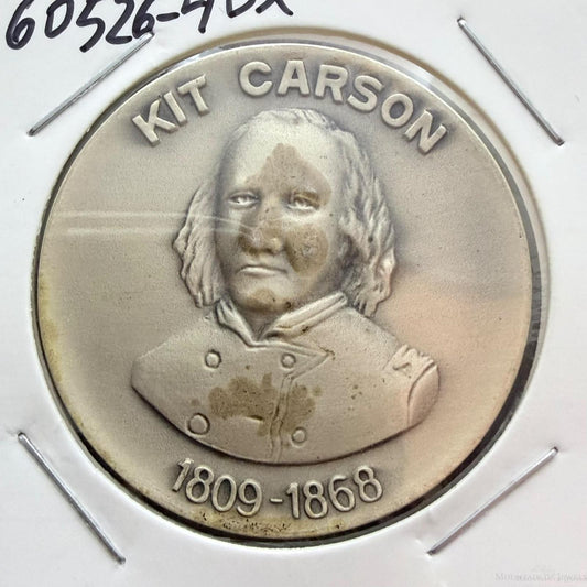 Sterling Silver Round of Kit Carson 1809-1868 Taos NM by Metal Arts #60526-4OX