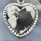 Sterling Silver Southwestern Style White Buffalo Decorated Heart Pendant For Women #2