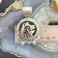 Alonzo Mariano Native American Sterling Silver Overlay Fetish Bear w/Turquoise Unisex Pendant