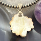 Sterling Silver Southwestern Style Turquoise w/Flower Decorated Pendant For Women #1
