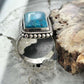 Sterling Silver Southwestern Style Rectangle Shattuckite Ring Size 7.25 For Women