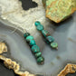 Sterling Silver Natural 5 Turquoise Beads Long Dangle Earrings For Women