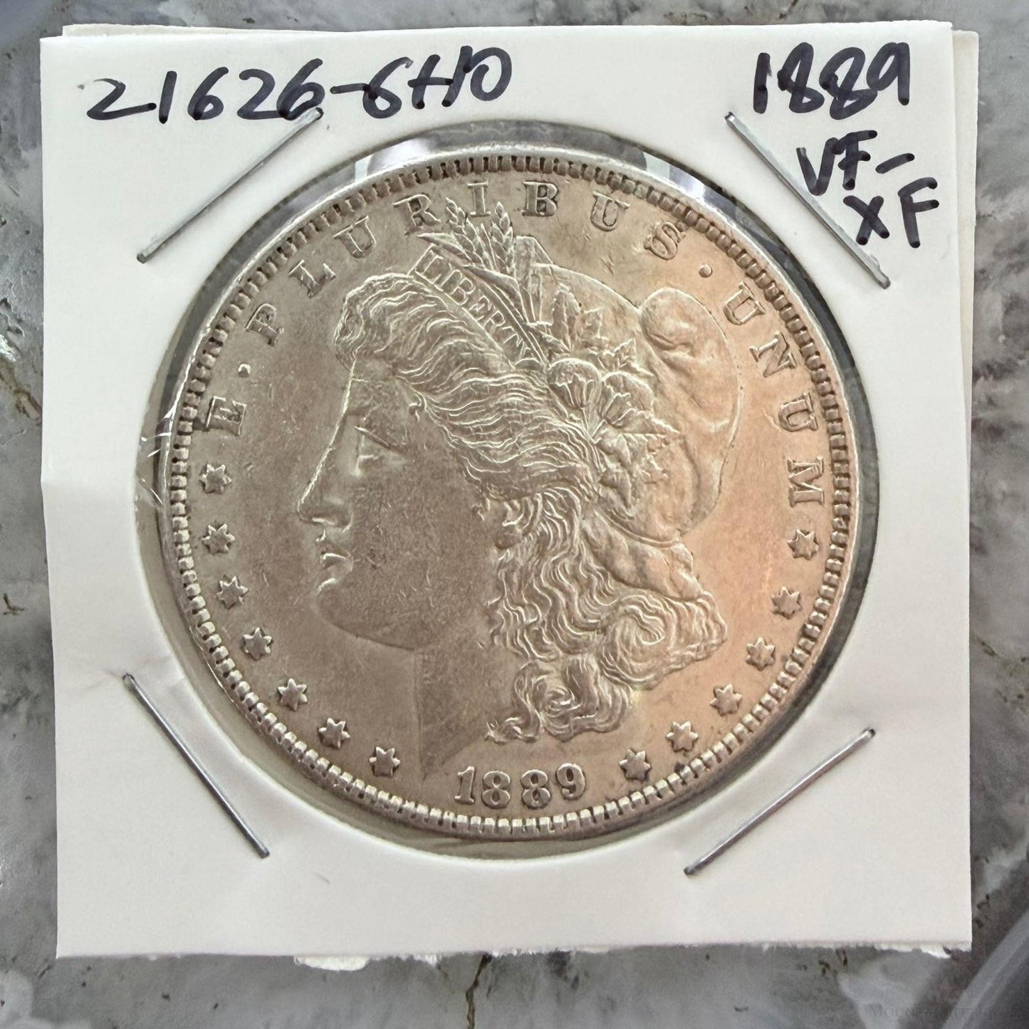 1889 US 90% Morgan Silver Dollar VF-XF #21626-6HO