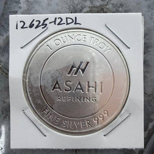 One Troy Ounce .999 Pure Silver Asahi Refining #12625-12DL