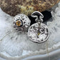 Carolyn Pollack Sterling Silver Faceted Round Citrine Omega Back Stud Earrings For Women