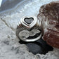 Carolyn Pollack Sterling Silver Faceted Smoky Quartz Heart Shape Ring Size 6.75 For Women