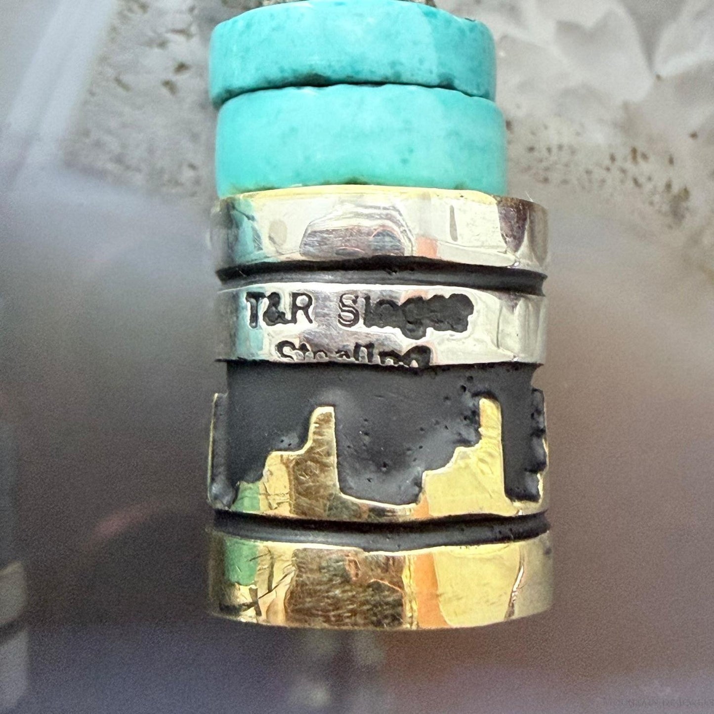 Tommy & Rosita Singer Sterling Silver Turquoise Beads Dangle Earrings For Women