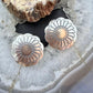 Native American Sterling Silver Floral Stamped Post Earrings For Women