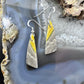 Sterling Silver Triangle Bumblebee Jasper Slab Dangle Earrings For Women #173