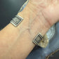Vintage F.M Begay Native American Sterling Silver Needlepoint Turquoise Cuff For Women