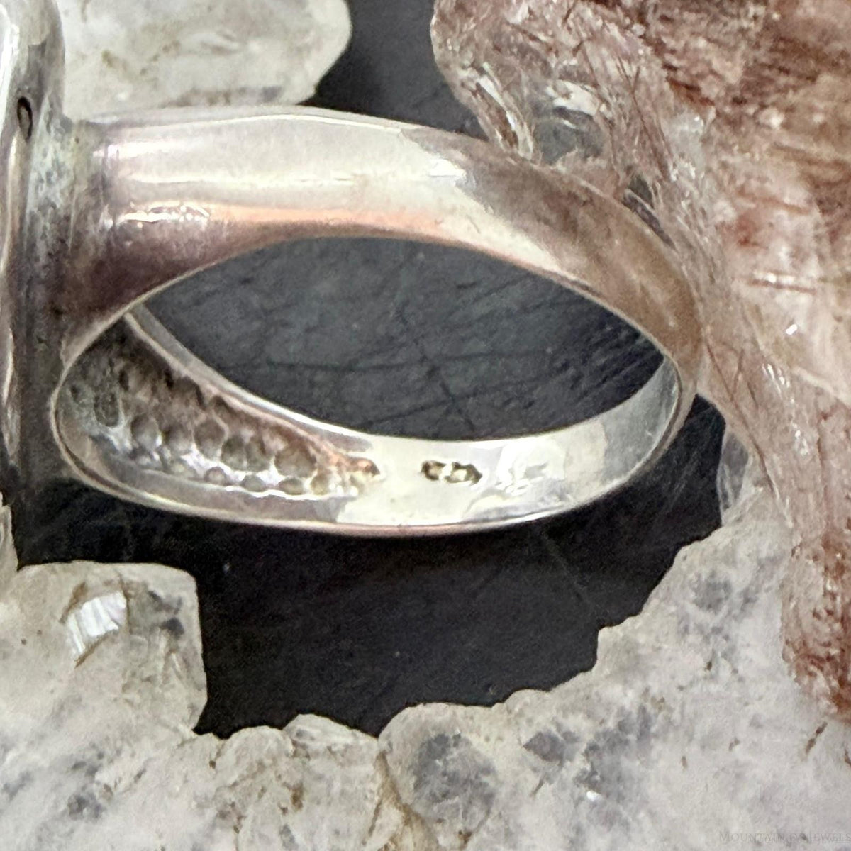 Sterling Silver Electroform Small Rose Fashion Ring Size 7.25 For Women