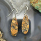 Sterling Silver Teardrop Maligano Jasper Slab Dangle Earrings For Women #510