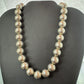 Vintage Heavy Navajo Pearl Bead Southwestern Style Silver 16" Necklace For Women