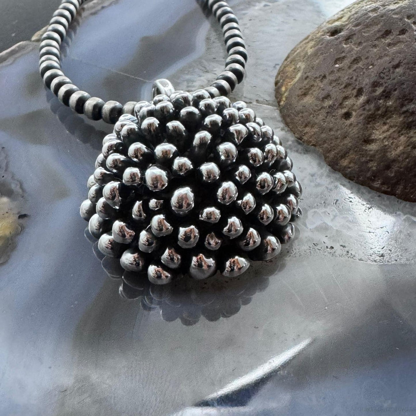 Sterling Silver Fashion Electroform Porcupine Pendant- Taxco Mexico