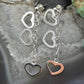 Sterling Silver 3 Cutout Hearts Fashion Dangle Earrings For Women