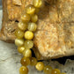 Sterling Silver 6mm Round Golden Tiger's Eye Beads 20" Necklace For Women