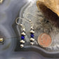 Carolyn Pollack Sterling Silver Navajo Pearl & Lapis Bead Dangle Earrings For Women