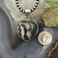 Sterling Silver Southwestern Style White Buffalo Heart Pendant For Women #4