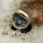Carolyn Pollack Sterling Silver Oval Denim Lapis Decorated Ring For Women