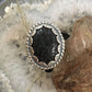 Carolyn Pollack Sterling Silver Oval Carved Black Onyx Decorated Unisex Ring