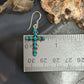 Sterling Silver Southwestern Style Turquoise Cross Dangle Earrings For Women