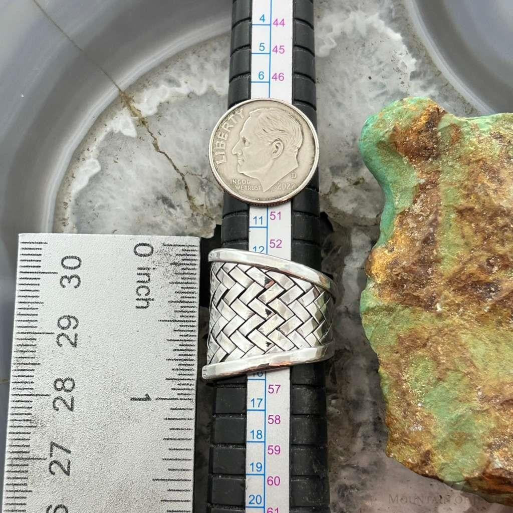 Sterling Silver Tapered Woven Fashion Ring For Women